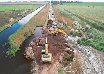Ampliación de desagüe en la Provincia de Buenos Aires para prevenir inundaciones